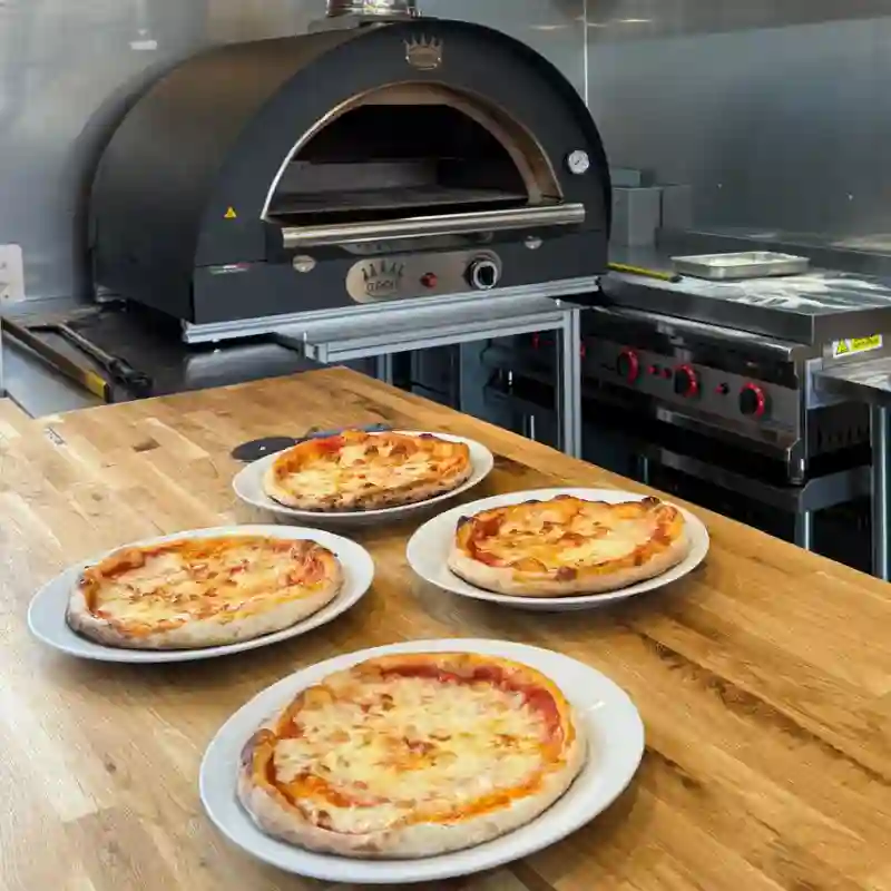 Pizza out from oven