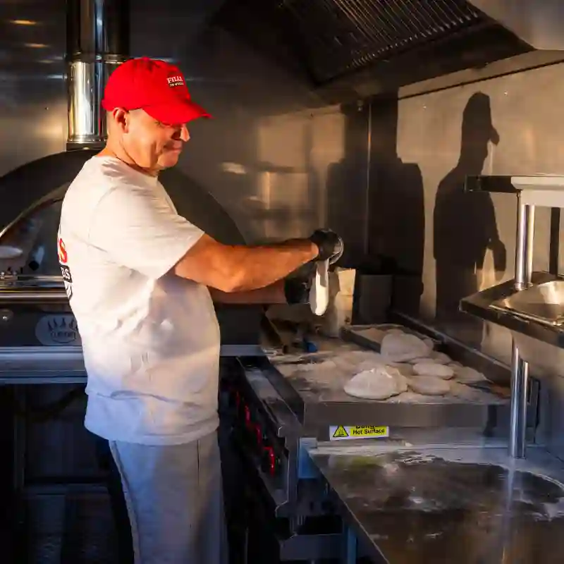 Kitchen inside truck